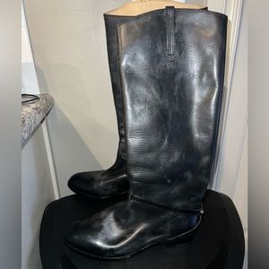 Black Leather Frye Boots (Women’s)
